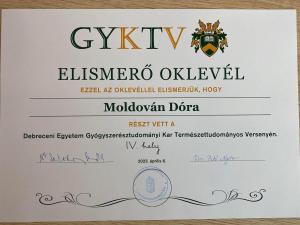 Debreceni Egyetem Gyógyszerésztudományi Kar Természettudományos Versenye
