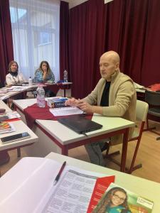 Szabó Péter workshopja a gimnáziumban
